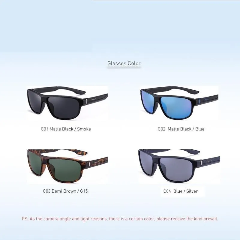 Polarized Square Frame Driving Fishing Fashion Sunglasses for Men & Women