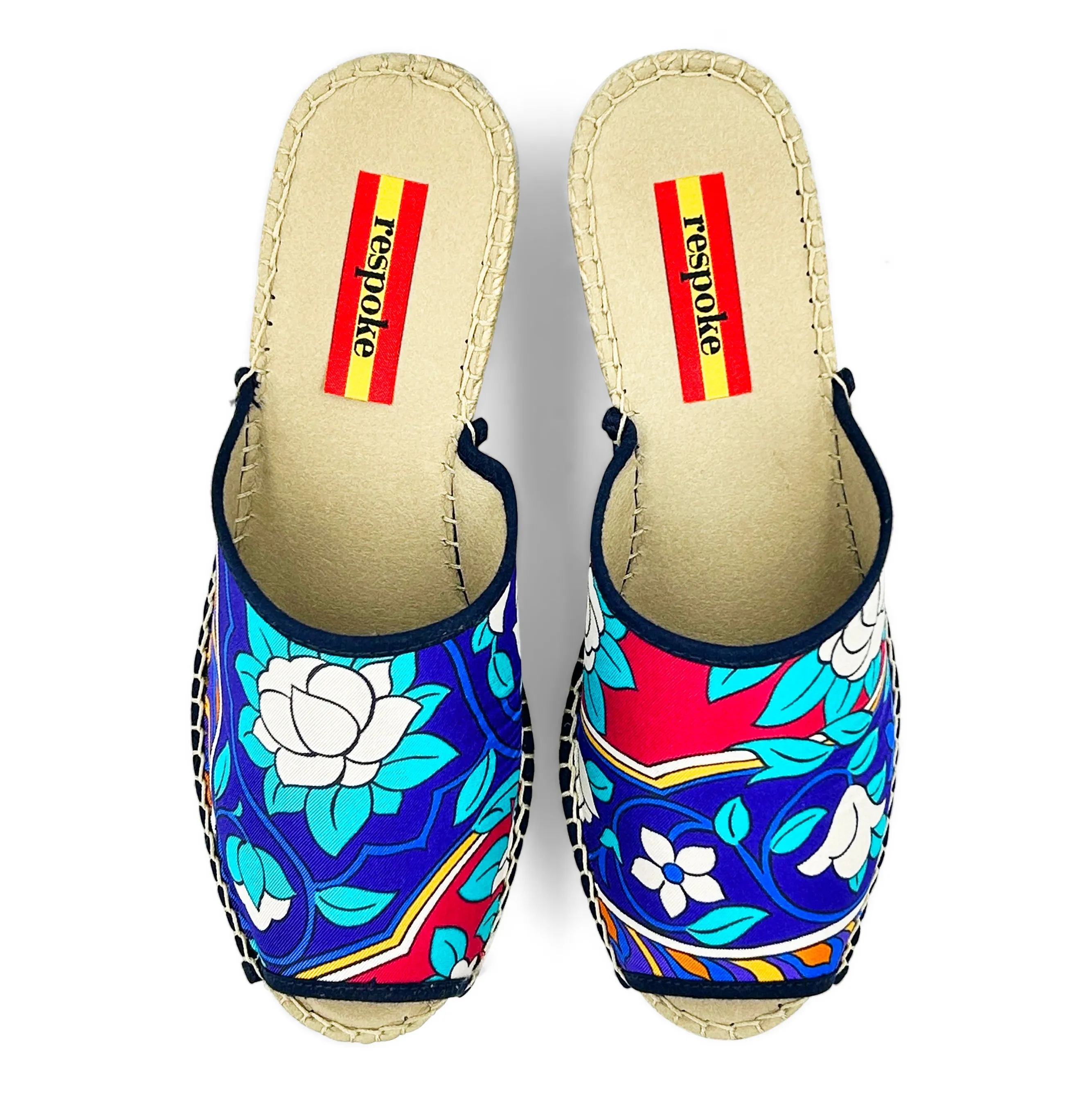 RAJASTHAN Blue Modern Wedge Espadrilles