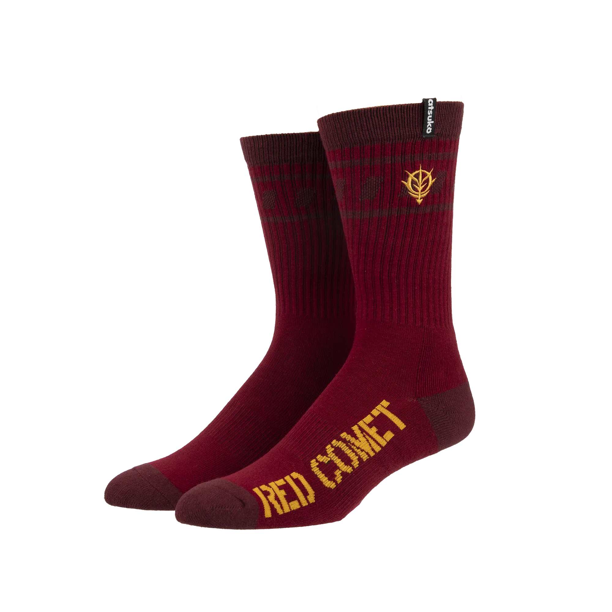 Red Comet Athletic Crew Socks