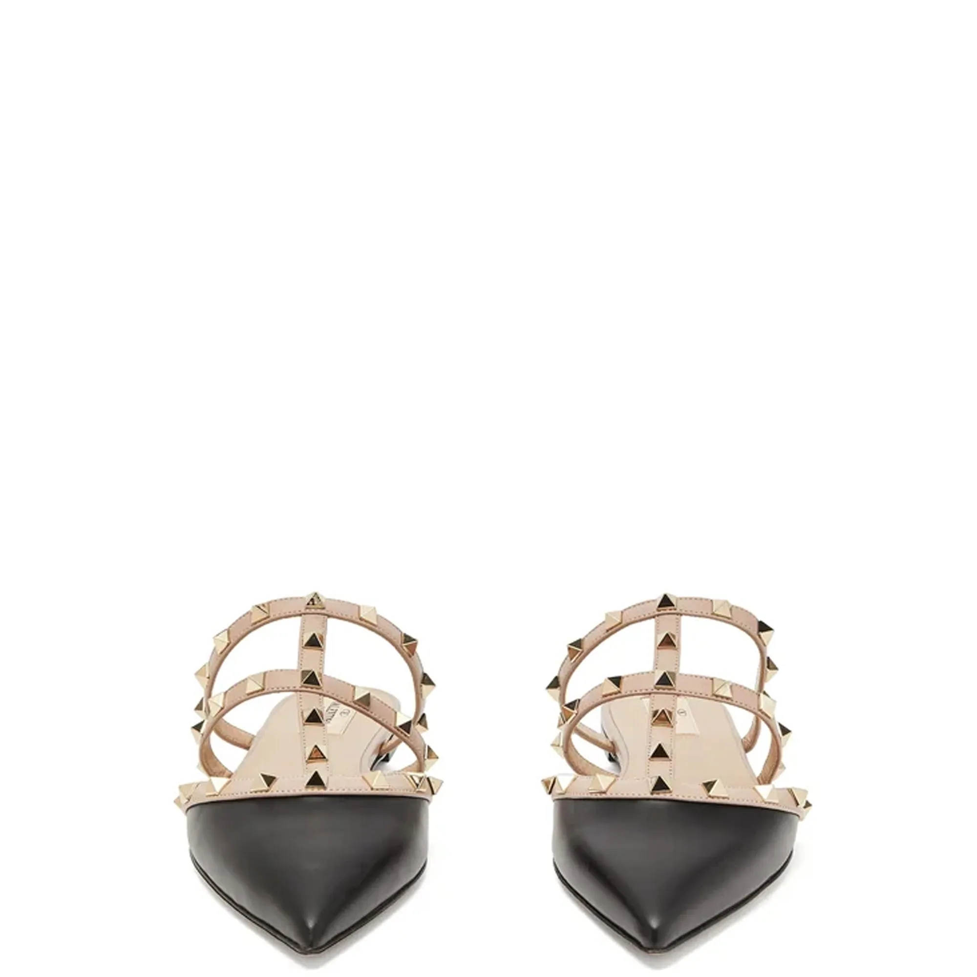 Rockstud Flat Mule, Black