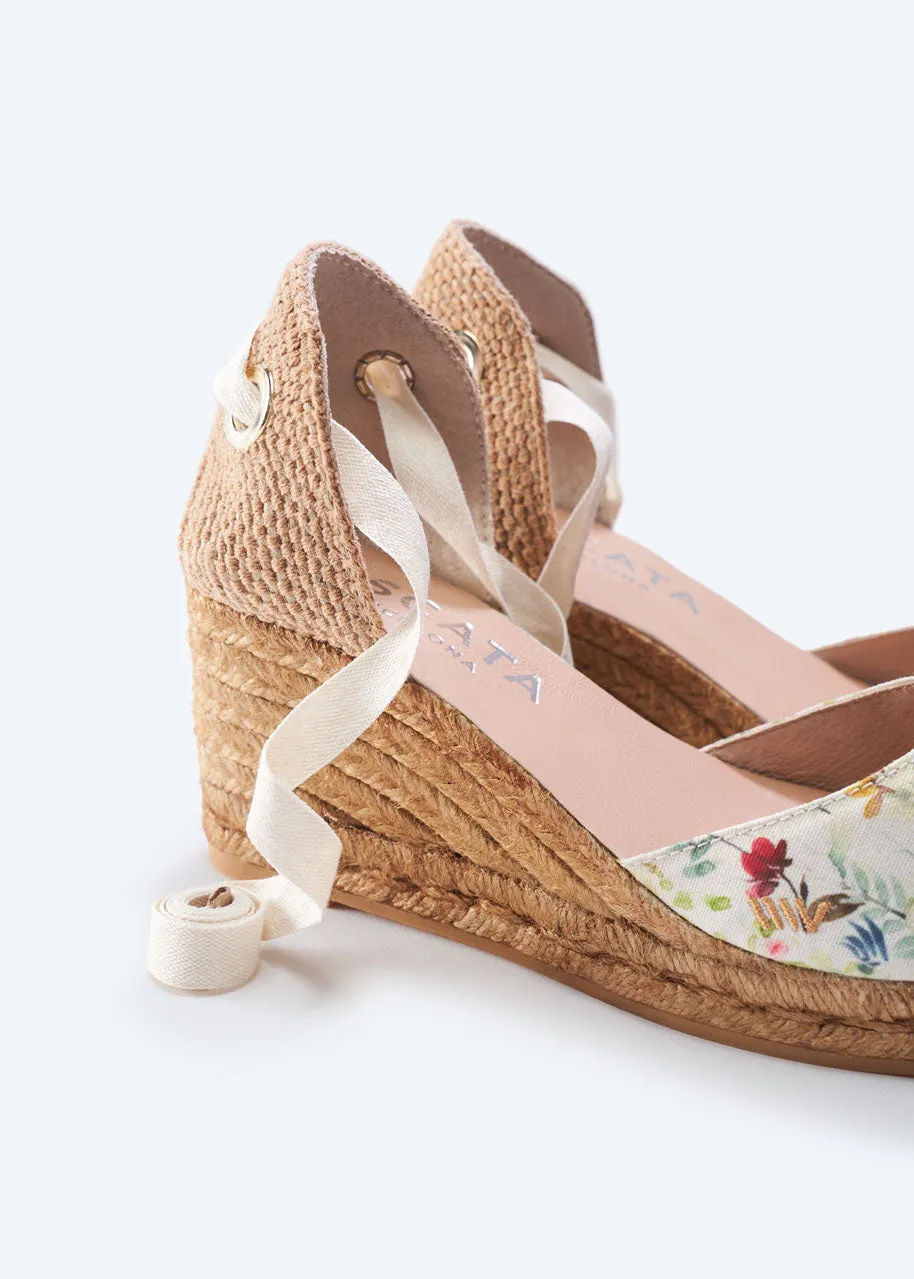 Sagaro Limited Edition Canvas Espadrille Wedges