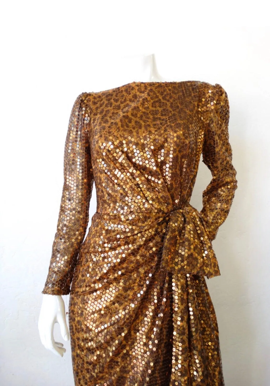 Saks Fifth Avenue Leopard Sequins Dress