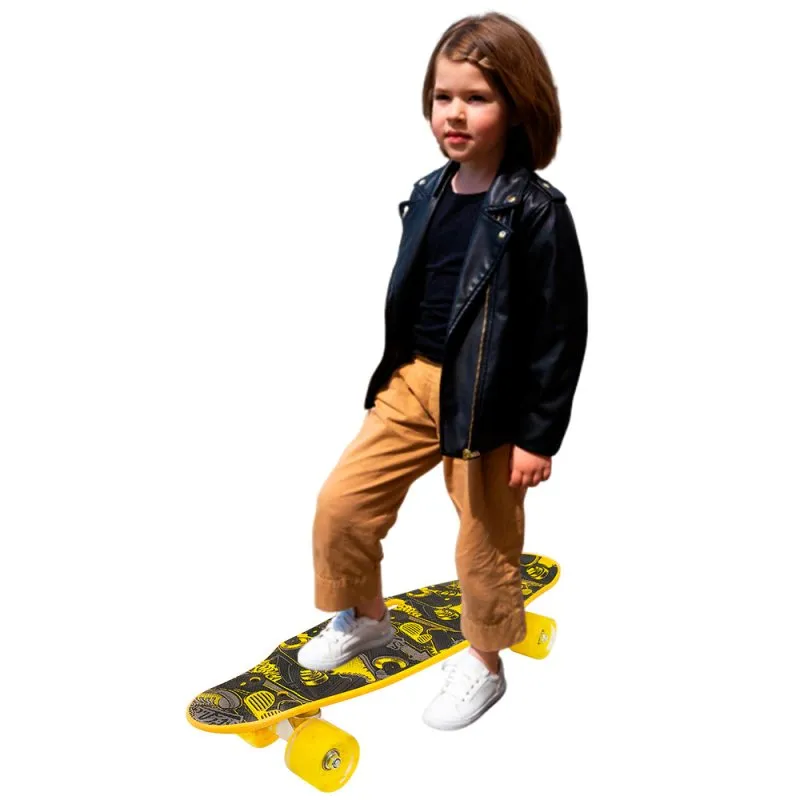 Skate Penny Carving Patineta Yellow Shoes Ruedas Led Niños