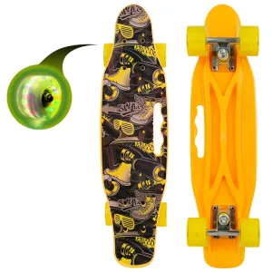 Skate Penny Carving Patineta Yellow Shoes Ruedas Led Niños