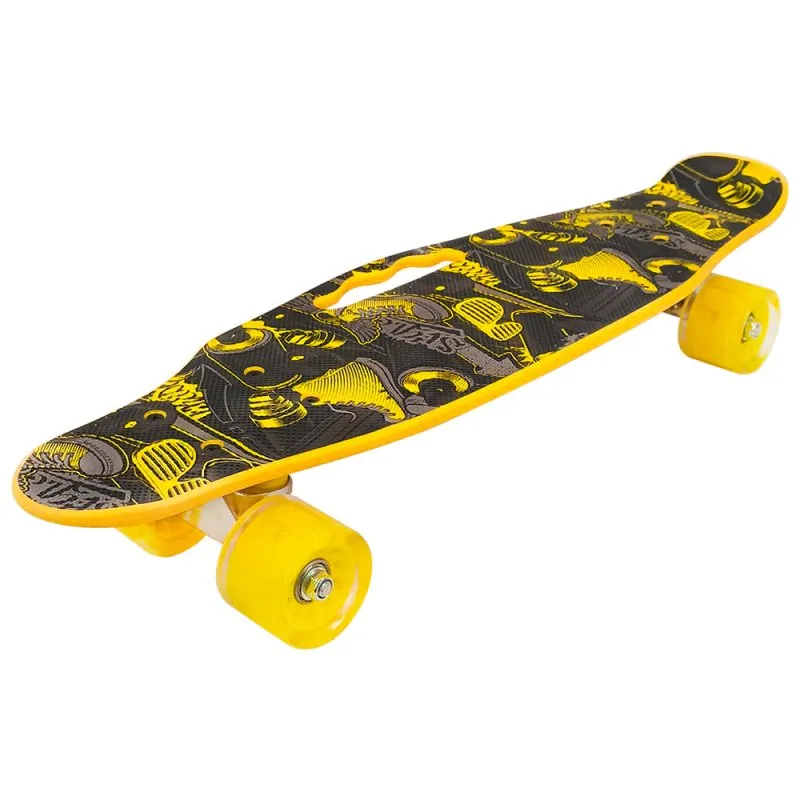 Skate Penny Carving Patineta Yellow Shoes Ruedas Led Niños