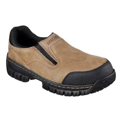 'Skechers' Men's Hartan EH Steel Toe Slip On - Brown