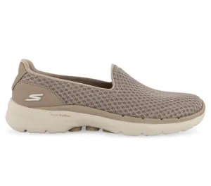 SKECHERS WOMEN'S GOWALK 6 TAUPE WALKING SLIP-ON SHOE