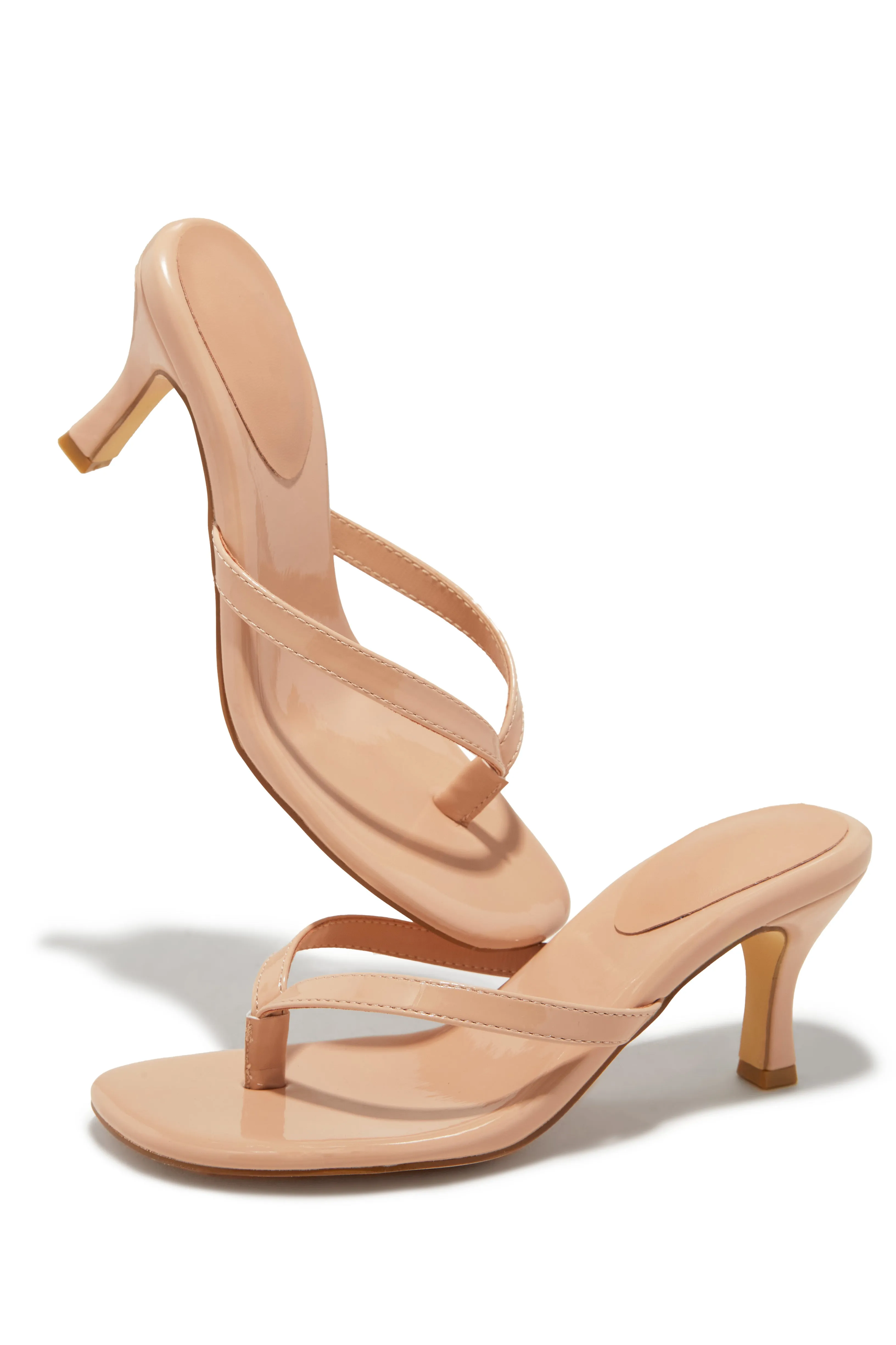 Tania Single Sole Mule Heels - Nude