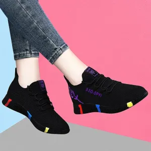 Tenis Feminino 2024 Women Running Shoes Air Mesh Light Soft Sneakers Female Flats Platform Lace Up Casual Shoes Basket Femme