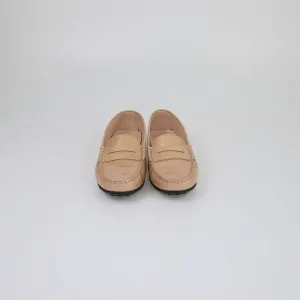 Tod's Beige Patent Gommino Driving Loafers