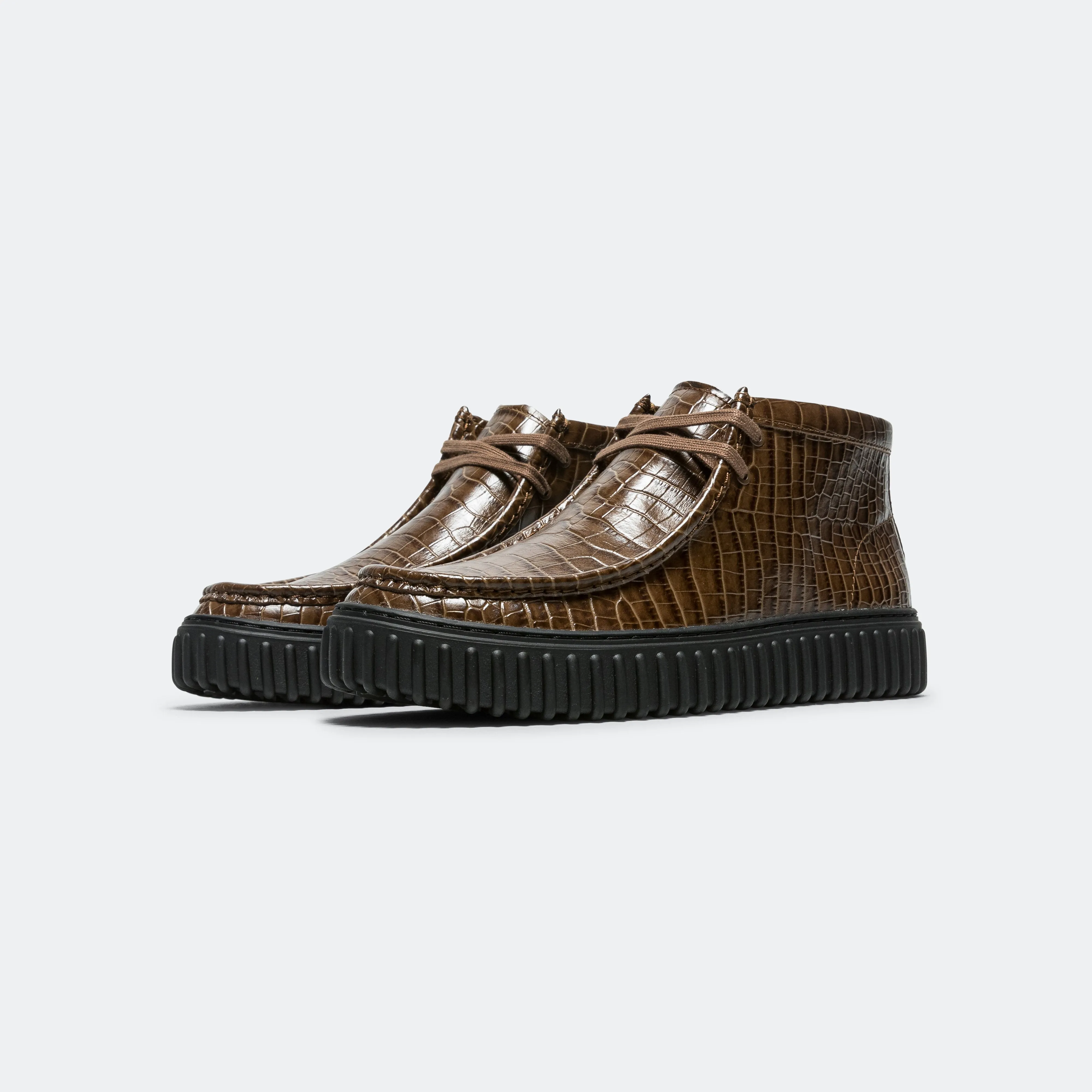 Torhill Hi x Martine Rose - Brown Crocodile Leather