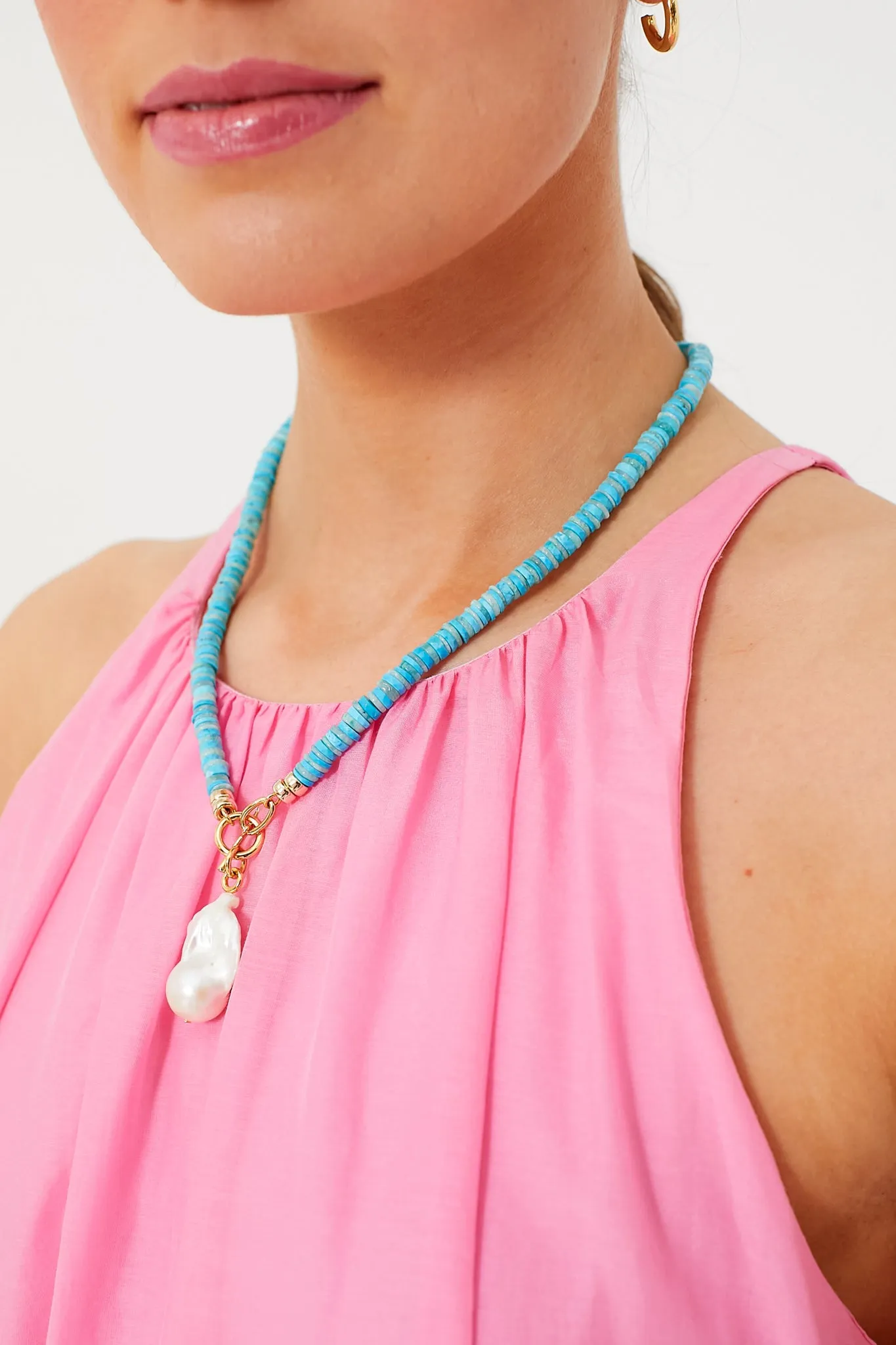 Turquoise Pearl Isle Necklace