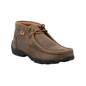 Twisted X Children's Chukka Driving Moc Bomber Distressed Brown Shoes YDM0001