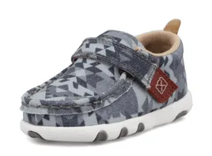 Twisted X Infant & Toddler Hooey Grey Aztec Driving Moc IHYC006