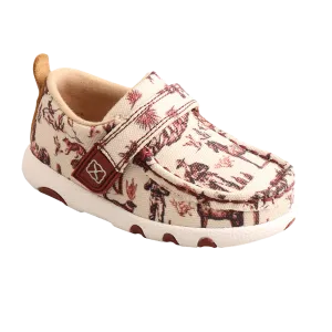 Twisted X Infant's Maroon & Ivy Driving Moc Slip On's ICA0028