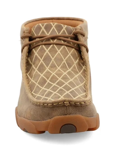 Twisted X Men's Tan Crisscross/Diamond Pattern Driving Moc