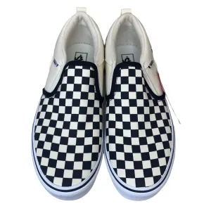 Vans Asher Canvas Fabric Checkered Skate Slip On Padded Shoes SZ 7 youth