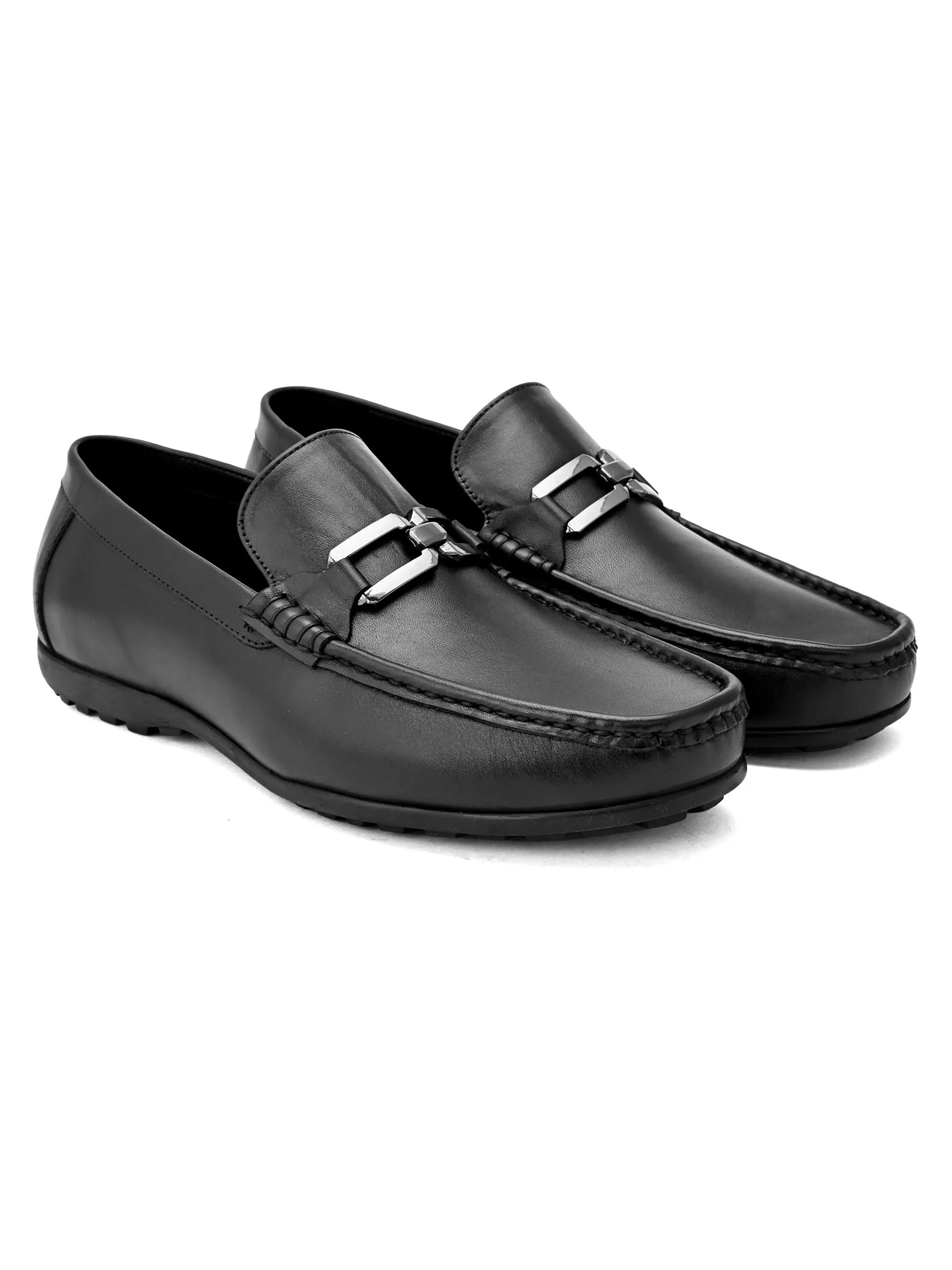 Venetto Black Driving Loafers