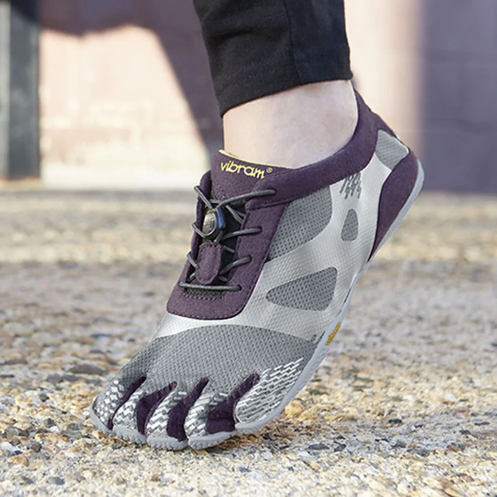 Vibram KSO EVO Womens Five Fingers Barefoot Run Workout Trainers - Grey/Purple