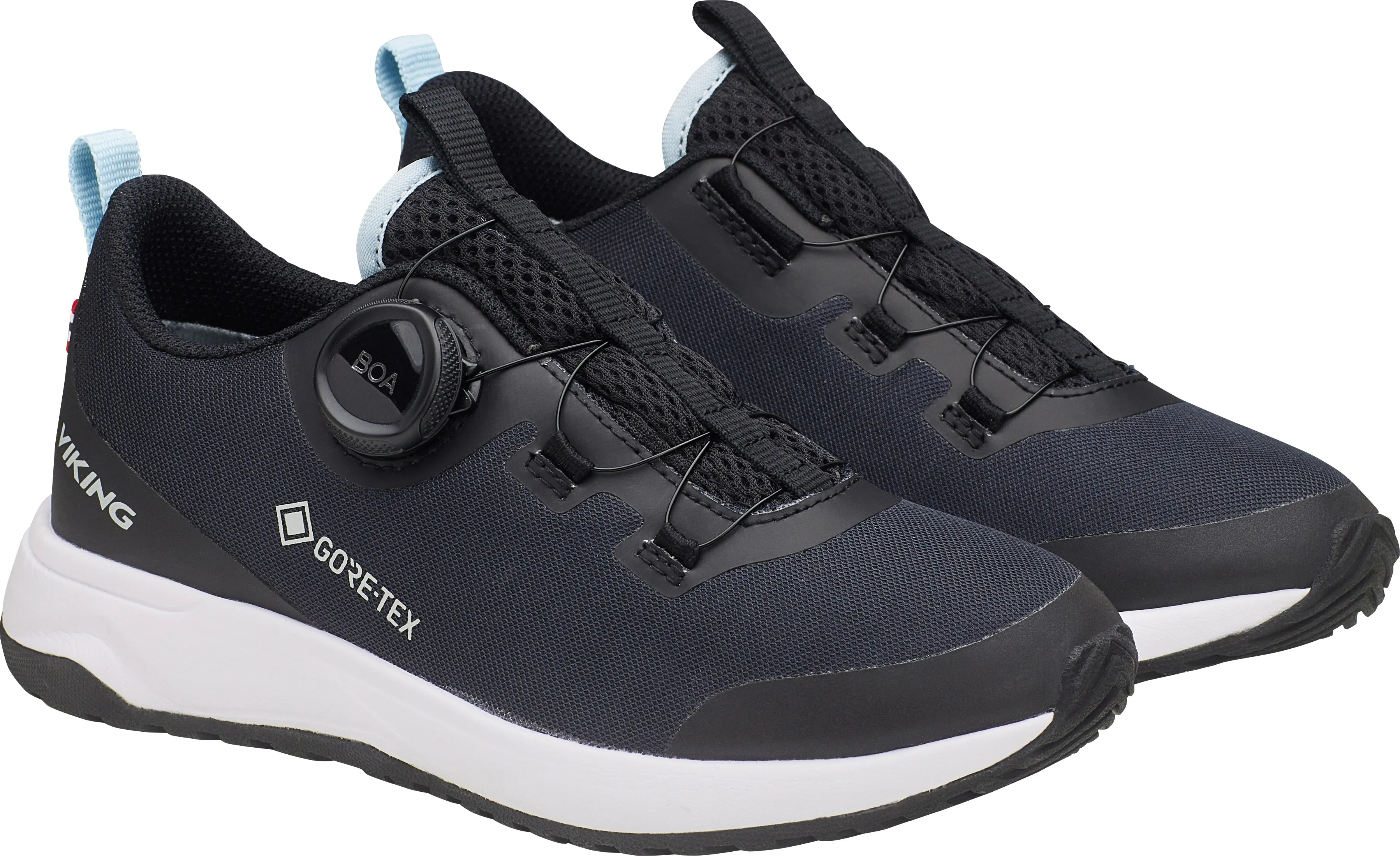 Viking Footwear Kids&#x27; Elevate Low F Gore-Tex Boa Black/Ice Blue | Buy Viking Footwear Kids&#x27; Elevate Low F Gore-Tex Boa Black/Ice Blue here | Outnorth