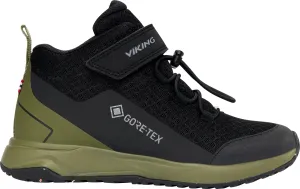 Viking Footwear Kids&#x27; Elevate Mid F GORE-TEX Black/Khaki | Buy Viking Footwear Kids&#x27; Elevate Mid F GORE-TEX Black/Khaki here | Outnorth