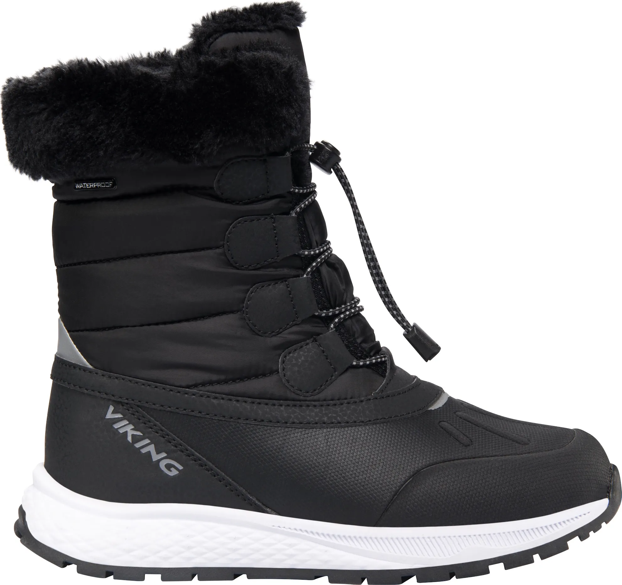 Viking Footwear Kids&#x27; Equip Warm Waterproof Zip Black/Granite | Buy Viking Footwear Kids&#x27; Equip Warm Waterproof Zip Black/Granite here | Outnorth