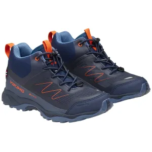 Viking Footwear Kids&#x27; Tind Mid Gore-Tex Navy/Rust | Buy Viking Footwear Kids&#x27; Tind Mid Gore-Tex Navy/Rust here | Outnorth