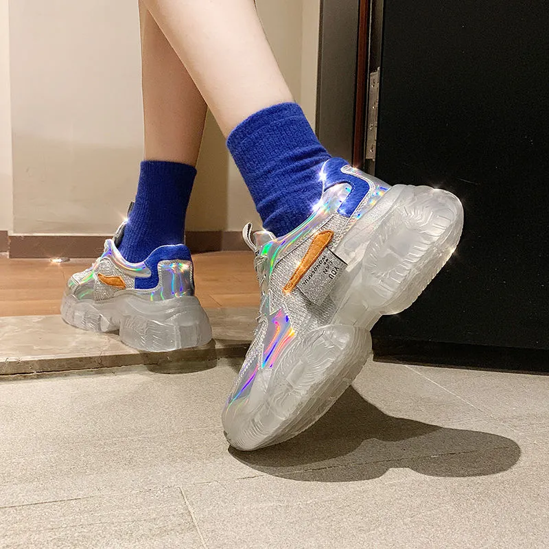 Women's Transparent Sneakers Laser Cut Design | Brodtica.com