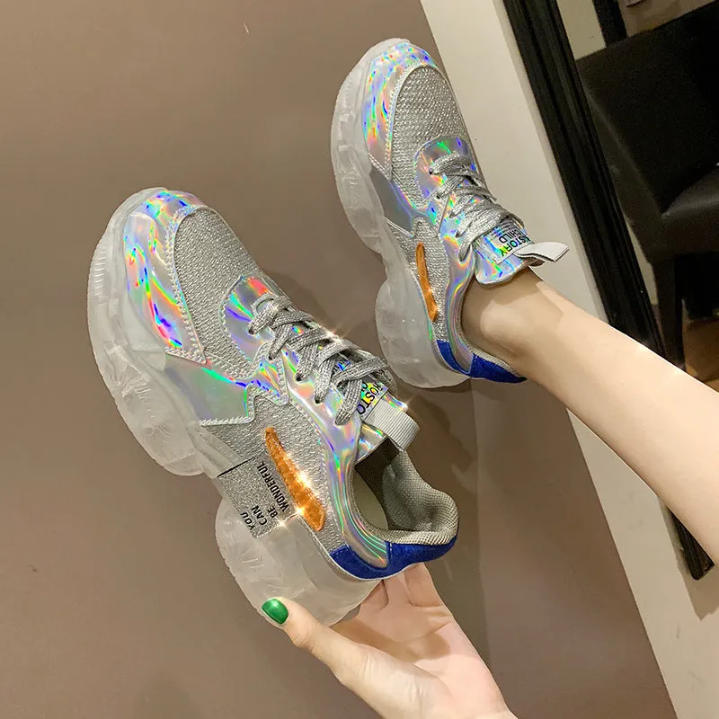 Women's Transparent Sneakers Laser Cut Design | Brodtica.com