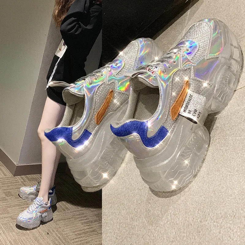 Women's Transparent Sneakers Laser Cut Design | Brodtica.com