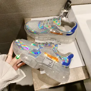 Women's Transparent Sneakers Laser Cut Design | Brodtica.com