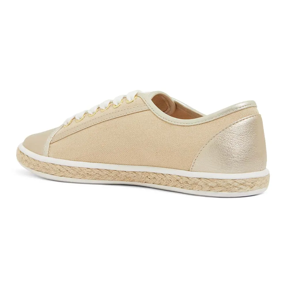 Yale Sneaker in Gold Canvas And Smooth