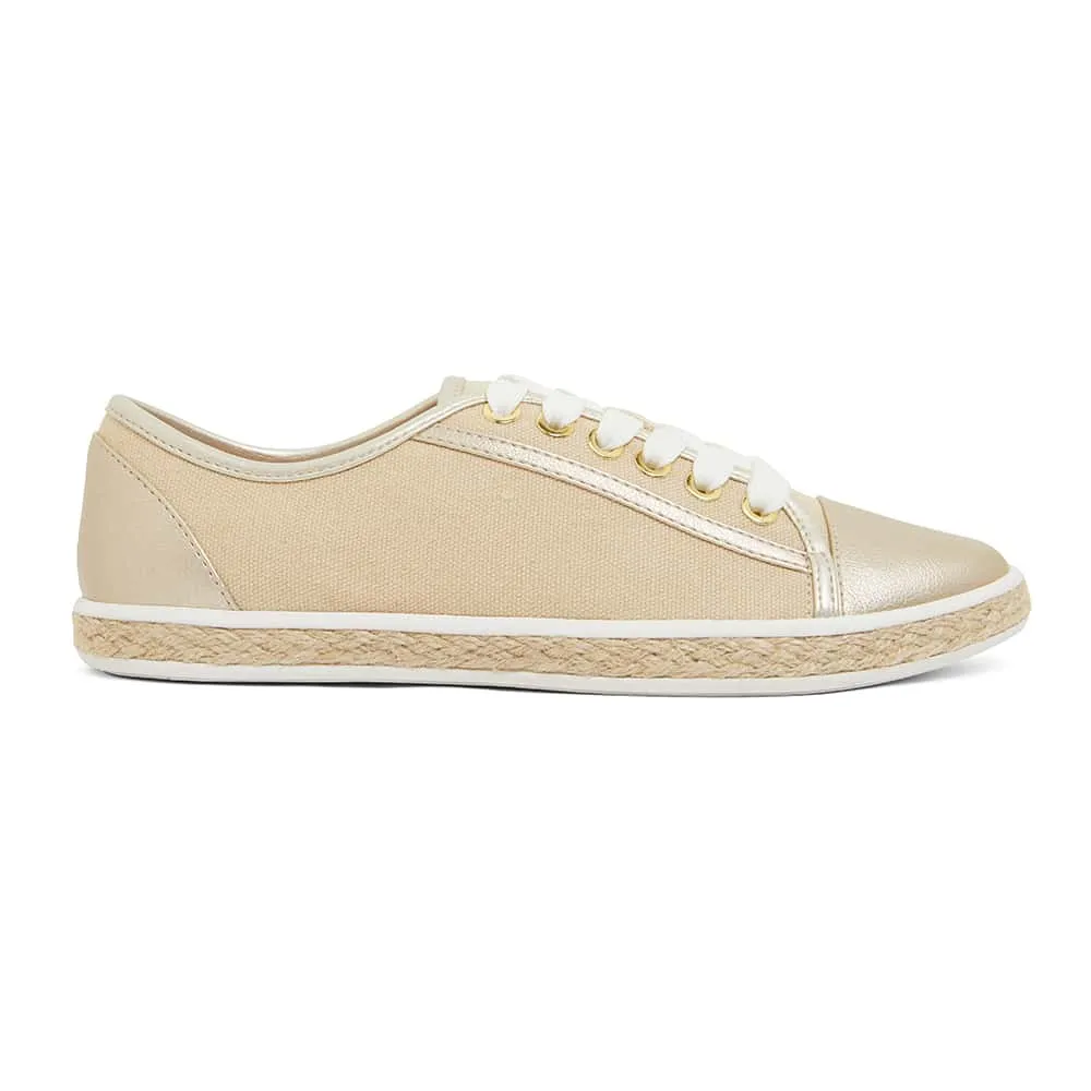 Yale Sneaker in Gold Canvas And Smooth